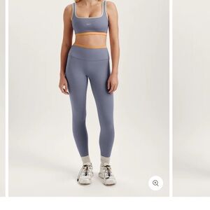 Gray and Orange Activewear Set